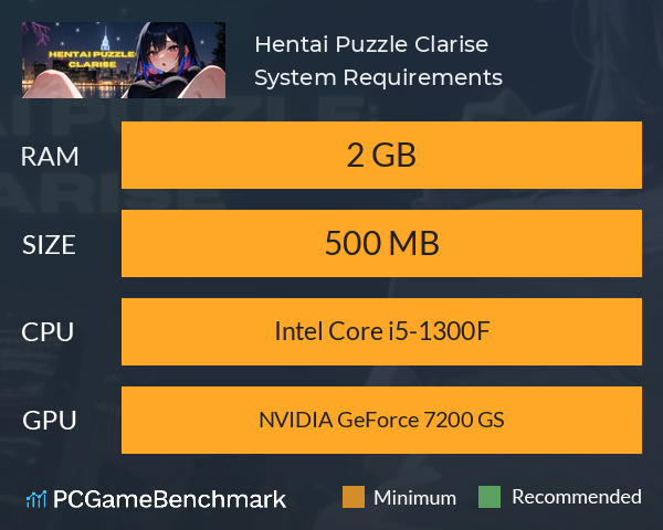 Hentai Puzzle: Clarise System Requirements PC Graph - Can I Run Hentai Puzzle: Clarise Hentai Puzzle: Clarise System Requirements PC Graph - Can I Run Hentai Puzzle: Clarise