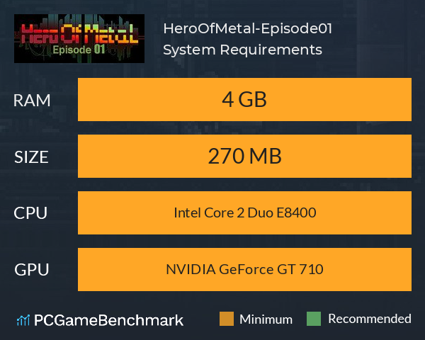 HeroOfMetal-Episode01 System Requirements PC Graph - Can I Run HeroOfMetal-Episode01 HeroOfMetal-Episode01 System Requirements PC Graph - Can I Run HeroOfMetal-Episode01
