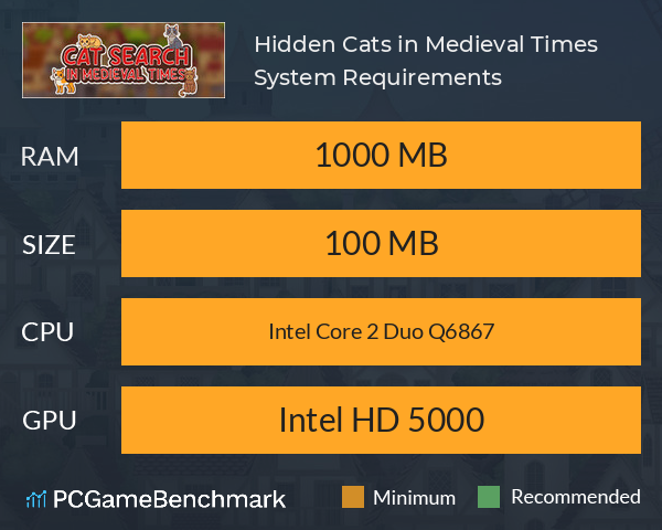 Hidden Cats in Medieval Times System Requirements PC Graph - Can I Run Hidden Cats in Medieval Times Hidden Cats in Medieval Times System Requirements PC Graph - Can I Run Hidden Cats in Medieval Times
