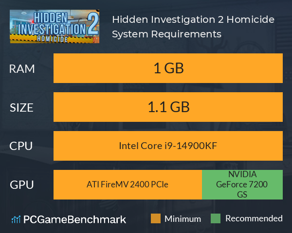 Hidden Investigation 2: Homicide System Requirements PC Graph - Can I Run Hidden Investigation 2: Homicide Hidden Investigation 2: Homicide System Requirements PC Graph - Can I Run Hidden Investigation 2: Homicide