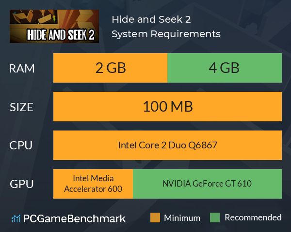 Hide and Seek 2 System Requirements PC Graph - Can I Run Hide and Seek 2 Hide and Seek 2 System Requirements PC Graph - Can I Run Hide and Seek 2