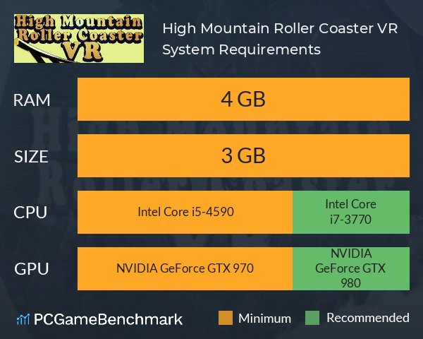 High Mountain Roller Coaster VR System Requirements PC Graph - Can I Run High Mountain Roller Coaster VR