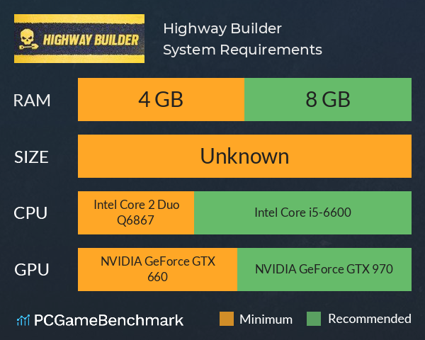 Highway Builder System Requirements PC Graph - Can I Run Highway Builder