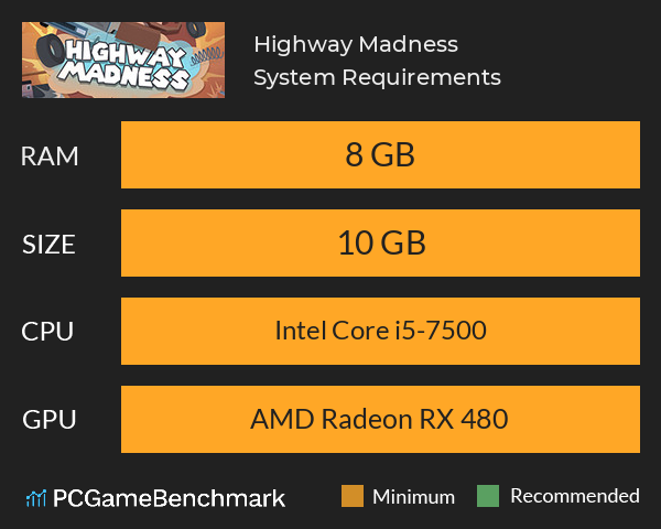 Highway Madness System Requirements PC Graph - Can I Run Highway Madness