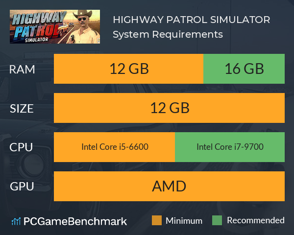 HIGHWAY PATROL SIMULATOR System Requirements PC Graph - Can I Run HIGHWAY PATROL SIMULATOR HIGHWAY PATROL SIMULATOR System Requirements PC Graph - Can I Run HIGHWAY PATROL SIMULATOR