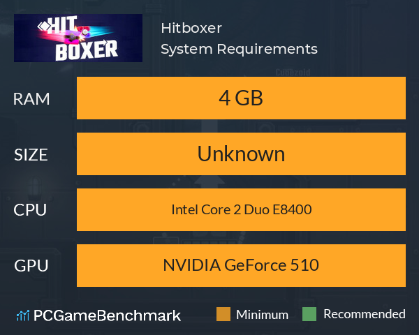 Hitboxer System Requirements PC Graph - Can I Run Hitboxer