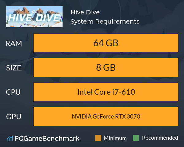 Hive Dive System Requirements PC Graph - Can I Run Hive Dive