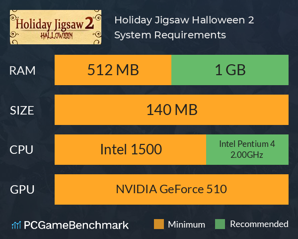 Holiday Jigsaw Halloween 2 System Requirements PC Graph - Can I Run Holiday Jigsaw Halloween 2 Holiday Jigsaw Halloween 2 System Requirements PC Graph - Can I Run Holiday Jigsaw Halloween 2