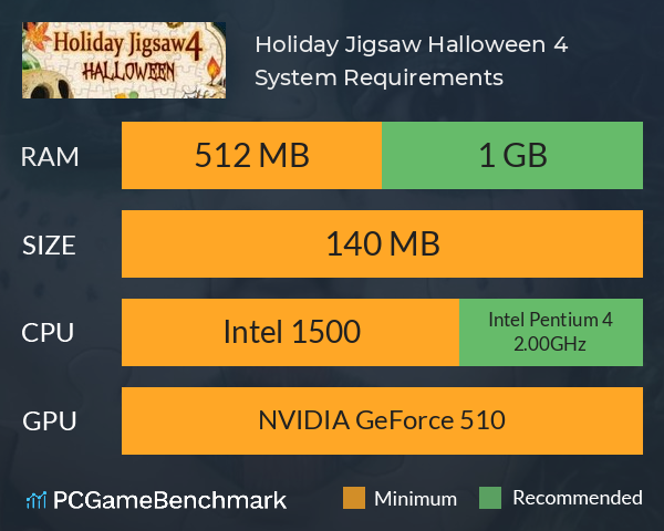 Holiday Jigsaw Halloween 4 System Requirements PC Graph - Can I Run Holiday Jigsaw Halloween 4 Holiday Jigsaw Halloween 4 System Requirements PC Graph - Can I Run Holiday Jigsaw Halloween 4