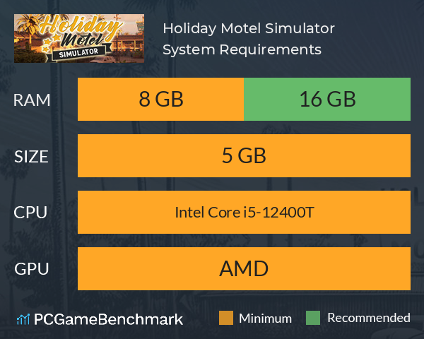 Holiday Motel Simulator System Requirements PC Graph - Can I Run Holiday Motel Simulator Holiday Motel Simulator System Requirements PC Graph - Can I Run Holiday Motel Simulator