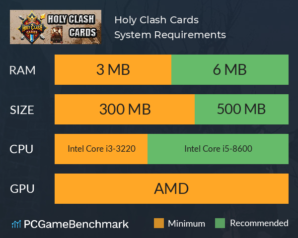 Holy Clash Cards System Requirements PC Graph - Can I Run Holy Clash Cards Holy Clash Cards System Requirements PC Graph - Can I Run Holy Clash Cards
