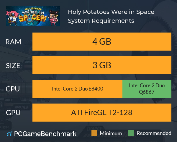 Holy Potatoes! We’re in Space?! System Requirements PC Graph - Can I Run Holy Potatoes! We’re in Space?! Holy Potatoes! We’re in Space?! System Requirements PC Graph - Can I Run Holy Potatoes! We’re in Space?!