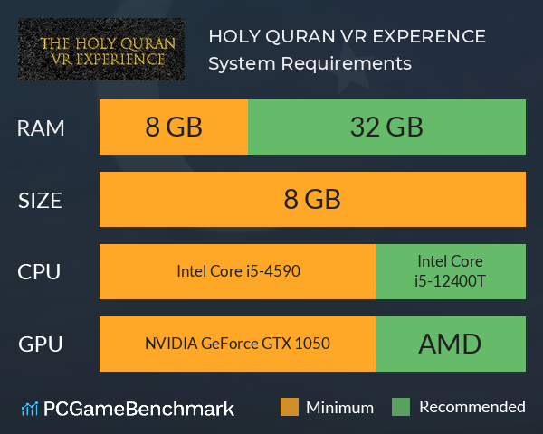 HOLY QURAN VR EXPERİENCE System Requirements PC Graph - Can I Run HOLY QURAN VR EXPERİENCE HOLY QURAN VR EXPERİENCE System Requirements PC Graph - Can I Run HOLY QURAN VR EXPERİENCE