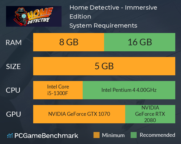 Home Detective - Immersive Edition System Requirements PC Graph - Can I Run Home Detective - Immersive Edition Home Detective - Immersive Edition System Requirements PC Graph - Can I Run Home Detective - Immersive Edition