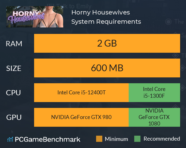 Horny Housewives System Requirements PC Graph - Can I Run Horny Housewives Horny Housewives System Requirements PC Graph - Can I Run Horny Housewives