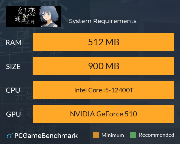 幻恋逢星之时 System Requirements PC Graph - Can I Run 幻恋逢星之时