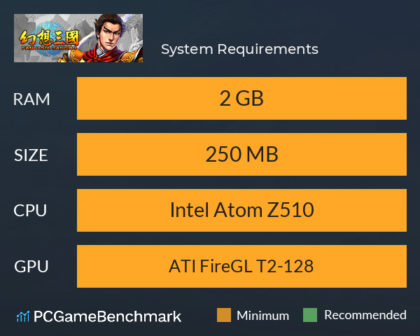 幻想三国 System Requirements PC Graph - Can I Run 幻想三国 幻想三国 System Requirements PC Graph - Can I Run 幻想三国