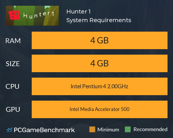 Hunter 1 System Requirements PC Graph - Can I Run Hunter 1 Hunter 1 System Requirements PC Graph - Can I Run Hunter 1