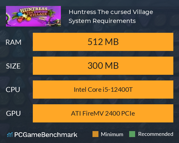 Huntress: The cursed Village System Requirements PC Graph - Can I Run Huntress: The cursed Village