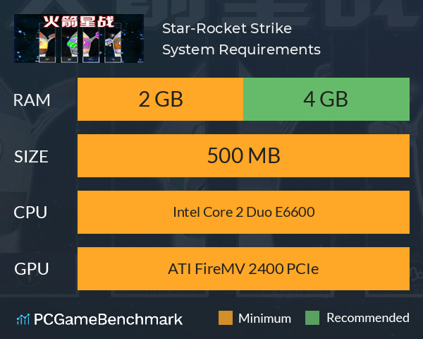 火箭星战 Star-Rocket Strike System Requirements PC Graph - Can I Run 火箭星战 Star-Rocket Strike 火箭星战 Star-Rocket Strike System Requirements PC Graph - Can I Run 火箭星战 Star-Rocket Strike
