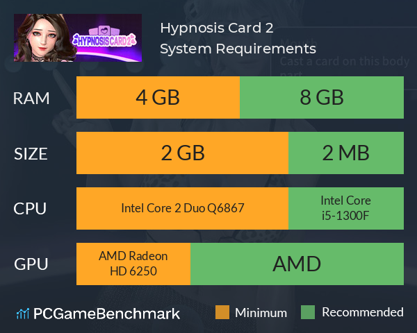 Hypnosis Card 2 System Requirements PC Graph - Can I Run Hypnosis Card 2