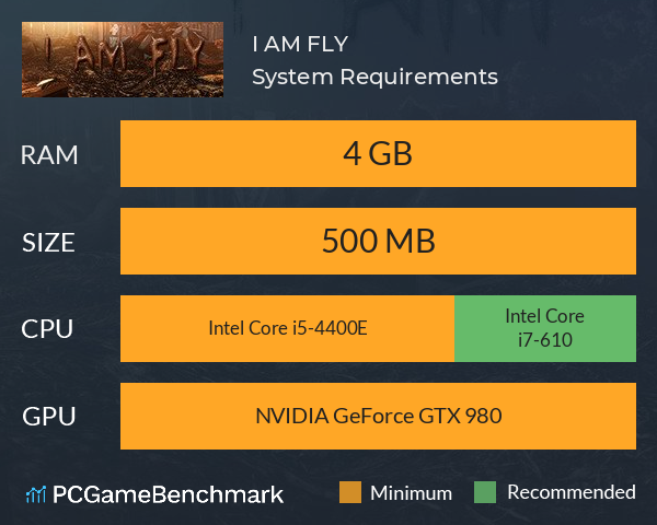 I AM FLY System Requirements PC Graph - Can I Run I AM FLY I AM FLY System Requirements PC Graph - Can I Run I AM FLY