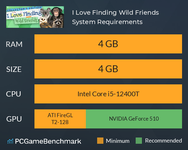 I Love Finding Wild Friends System Requirements PC Graph - Can I Run I Love Finding Wild Friends I Love Finding Wild Friends System Requirements PC Graph - Can I Run I Love Finding Wild Friends
