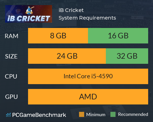iB Cricket System Requirements PC Graph - Can I Run iB Cricket iB Cricket System Requirements PC Graph - Can I Run iB Cricket