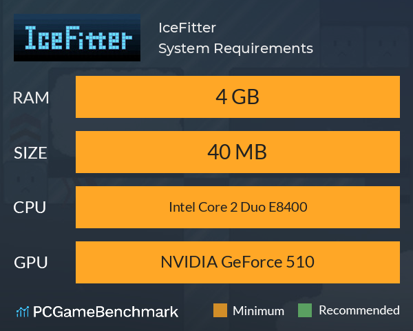 IceFitter System Requirements PC Graph - Can I Run IceFitter IceFitter System Requirements PC Graph - Can I Run IceFitter