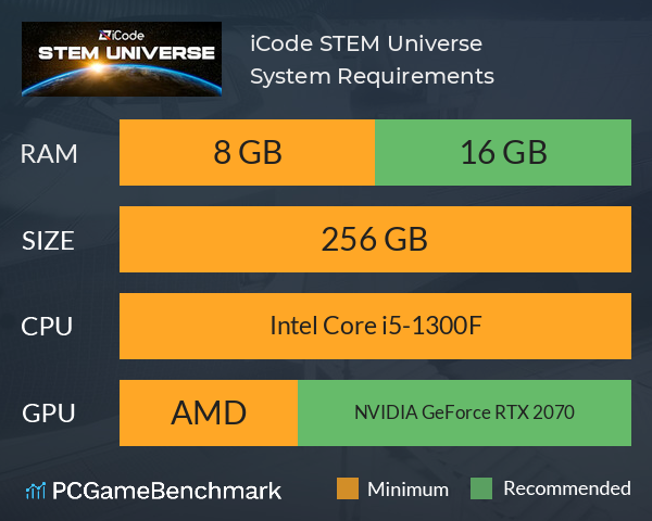 iCode STEM Universe System Requirements PC Graph - Can I Run iCode STEM Universe