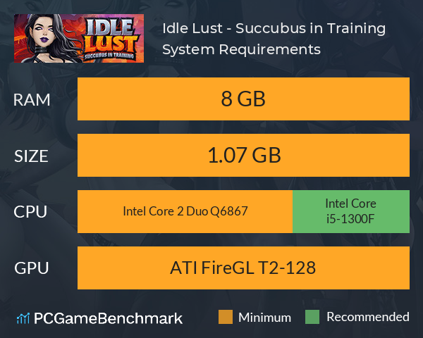 Idle Lust - Succubus in Training System Requirements PC Graph - Can I Run Idle Lust - Succubus in Training Idle Lust - Succubus in Training System Requirements PC Graph - Can I Run Idle Lust - Succubus in Training