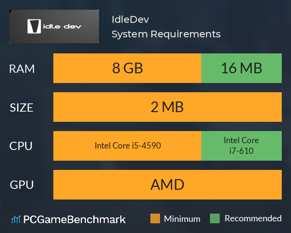 IdleDev System Requirements PC Graph - Can I Run IdleDev IdleDev System Requirements PC Graph - Can I Run IdleDev