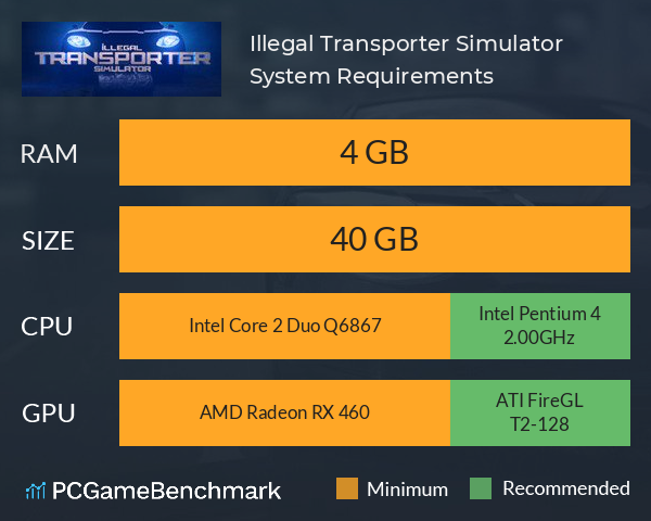 Illegal Transporter Simulator System Requirements PC Graph - Can I Run Illegal Transporter Simulator