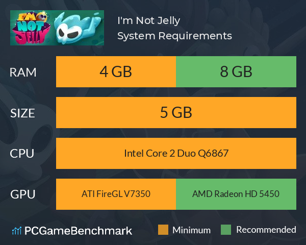 I'm Not Jelly System Requirements PC Graph - Can I Run I'm Not Jelly I'm Not Jelly System Requirements PC Graph - Can I Run I'm Not Jelly