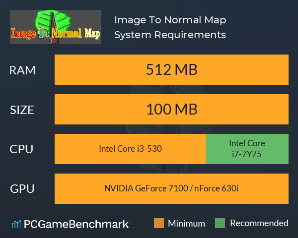 Image To Normal Map System Requirements PC Graph - Can I Run Image To Normal Map