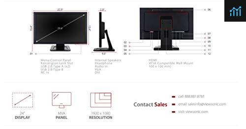 viewsonic 24 inch dual point optical touch screen monitor for sale