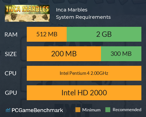 Inca Marbles System Requirements PC Graph - Can I Run Inca Marbles