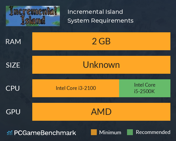 Incremental Island System Requirements PC Graph - Can I Run Incremental Island Incremental Island System Requirements PC Graph - Can I Run Incremental Island