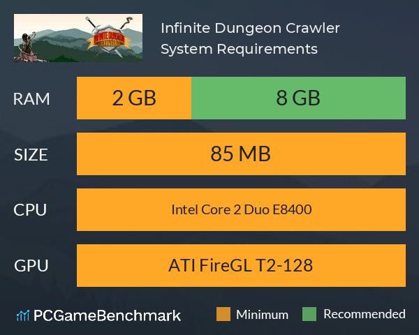 Infinite Dungeon Crawler System Requirements PC Graph - Can I Run Infinite Dungeon Crawler Infinite Dungeon Crawler System Requirements PC Graph - Can I Run Infinite Dungeon Crawler