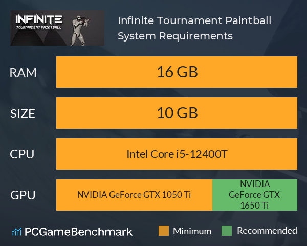 Infinite Tournament Paintball System Requirements PC Graph - Can I Run Infinite Tournament Paintball