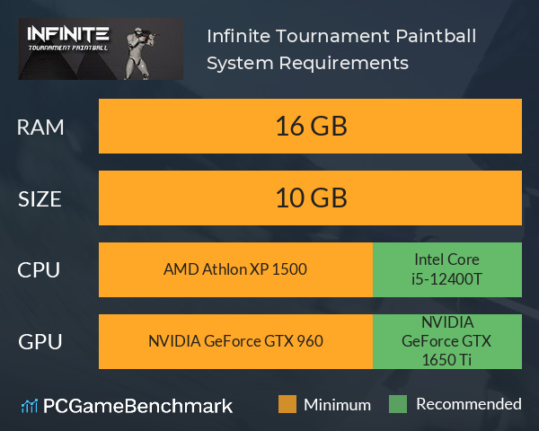 Infinite Tournament Paintball System Requirements PC Graph - Can I Run Infinite Tournament Paintball Infinite Tournament Paintball System Requirements PC Graph - Can I Run Infinite Tournament Paintball