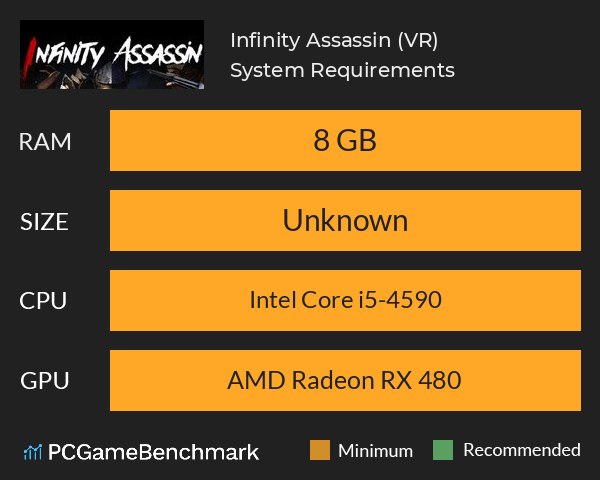 Infinity Assassin (VR) System Requirements PC Graph - Can I Run Infinity Assassin (VR)