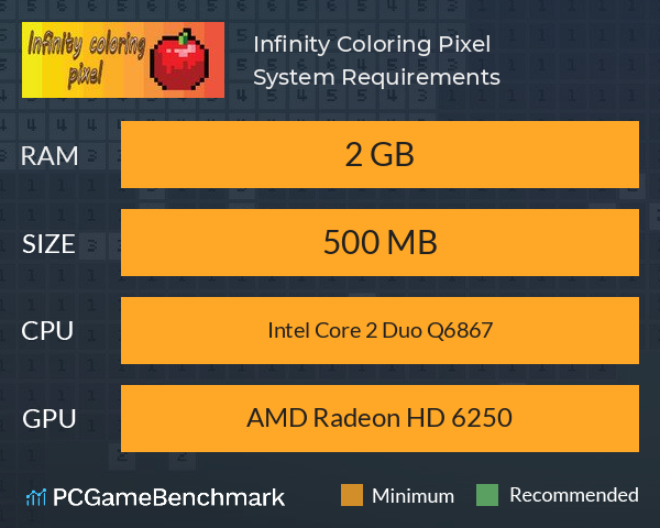 Infinity Coloring Pixel System Requirements PC Graph - Can I Run Infinity Coloring Pixel