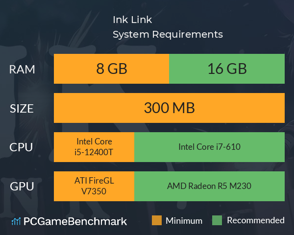 Ink Link System Requirements PC Graph - Can I Run Ink Link Ink Link System Requirements PC Graph - Can I Run Ink Link
