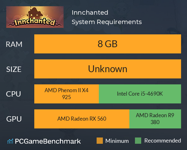 Innchanted System Requirements PC Graph - Can I Run Innchanted