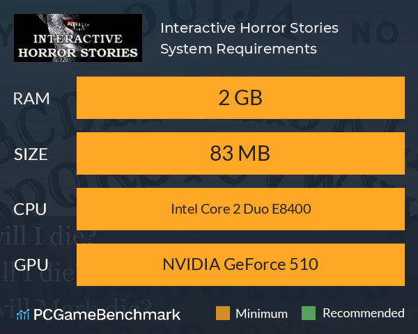 Interactive Horror Stories System Requirements PC Graph - Can I Run Interactive Horror Stories Interactive Horror Stories System Requirements PC Graph - Can I Run Interactive Horror Stories