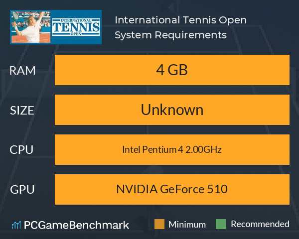 International Tennis Open System Requirements PC Graph - Can I Run International Tennis Open International Tennis Open System Requirements PC Graph - Can I Run International Tennis Open