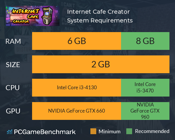 Internet Cafe Creator System Requirements PC Graph - Can I Run Internet Cafe Creator