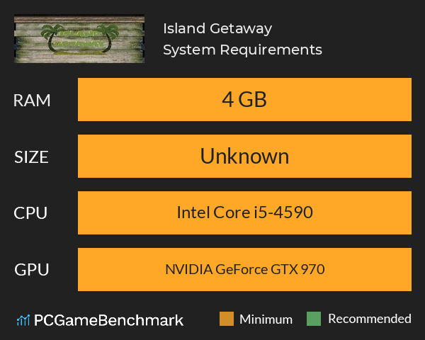 Island Getaway System Requirements PC Graph - Can I Run Island Getaway