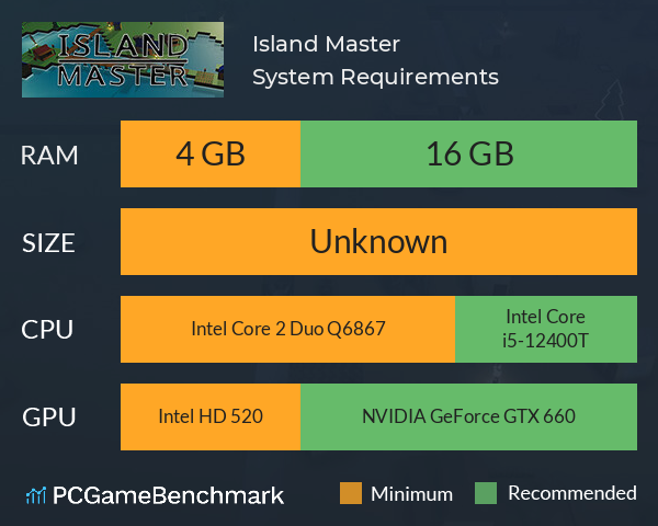 Island Master System Requirements PC Graph - Can I Run Island Master